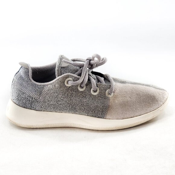 ALLBIRDS Wool Runner Patchwork Gray/White Wool Running Sneakers Shoes - Picture 4 of 8